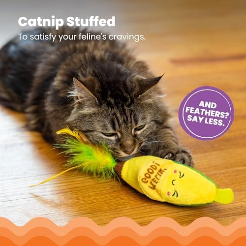 Catstages Kicker Peelin' Good Banana Dental Cat Toy with Catnip, 8" - Image 3