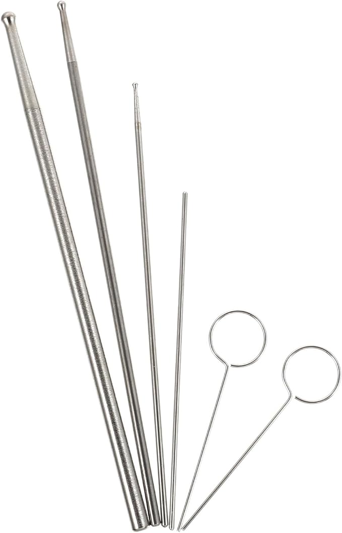 Mipcase 1 Set Detector Reptiles Tester Reptiles Probes Set Snake Hook Reptile Supplies Amphipod Reptisoil Metal Gender Probe Gender Probe for Python Portable Reptiles Probe Stainless Steel