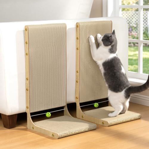 Conlun Cardboard L Shape Cat Scratcher 22"(2 Pack) by Conlun