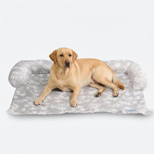 Spark Paws Cooling Couch Cover Dog Bed, Furniture Protector Mat, Non-Toxic Washable Pet Cooling Pad for Large & Small Dog - Cloud Grey - Size XXL