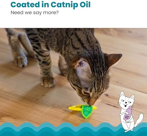 Catstages Dental Lemon Teether Interactive Chew Cat Toy with Catnip, 2.4" - Image 4