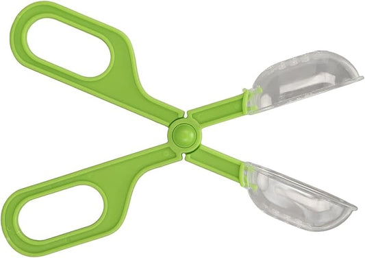 Reptile Feeding Clamp Poop Tongs Reptile Feeding Tool Reptile Poop Scoop with Vents for Tortoise Lizard Spider (Green) hamster poop scoop