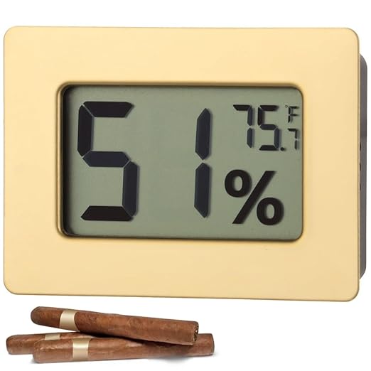 Mini 2-in-1 Hygrometer and Thermometer, ±2% Rh Accurate Humidity Gauge for Humidors, Greenhouses, Incubators, Portable Temperature Monitor