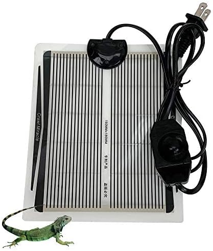 YOUMU Reptile Heating Pad- (5W/15W/25W/35W) Temperature Adjustable Terrarium Heat Mat for Turtle/Snake/Frog/Lizard/Small Animals/Plant Box (5W(7.08in5.9in))