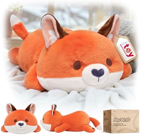 Mewaii Red Fox Plush Pillow Cute Plushies, Squishy & Huggable, 13 in by Mewaii