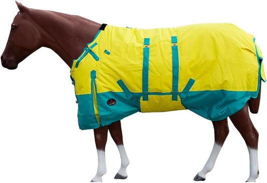 HILASON 84" 1200D Winter Waterproof Turnout Horse Blanket Belly Wrap Yellow