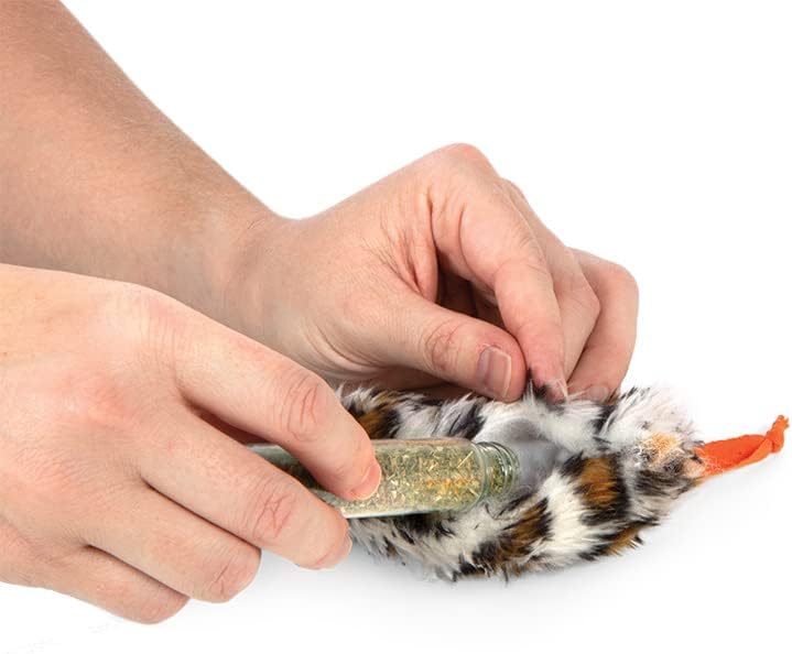 Instincts by SmartyKat 2-Pack Mouse 'N Mate Plush Refillable Cat Toys w/HappyNip Tube (Catnip & Silvervine) - Multicolor, 2-Pack - Image 4