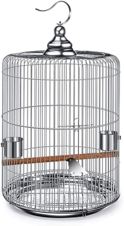 Round Birdcages Wall Hanging Bird Carriers Vintage Style Metal Flight Cage Portable Outdoor Bird House Carrier for Parrot,1pcs，2pcs
