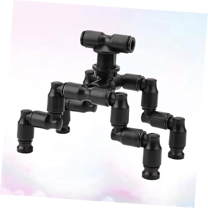BESPORTBLE 1set Adjustable Reptiles Cooling Nozzle for Mist Spraying Rainforest Tank Rotatable Pet Cooling Sprayers for Lizard Gecko and Amphibian Supplies Black