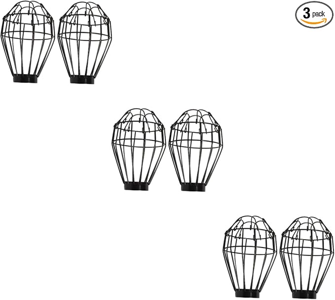 GLEAVI 6pcs Reptile Scalding Bulb Guard Lampshade Heating Light Cover for Pet Cages Efficient Heat Dissipation Compatible Reptile Boxes