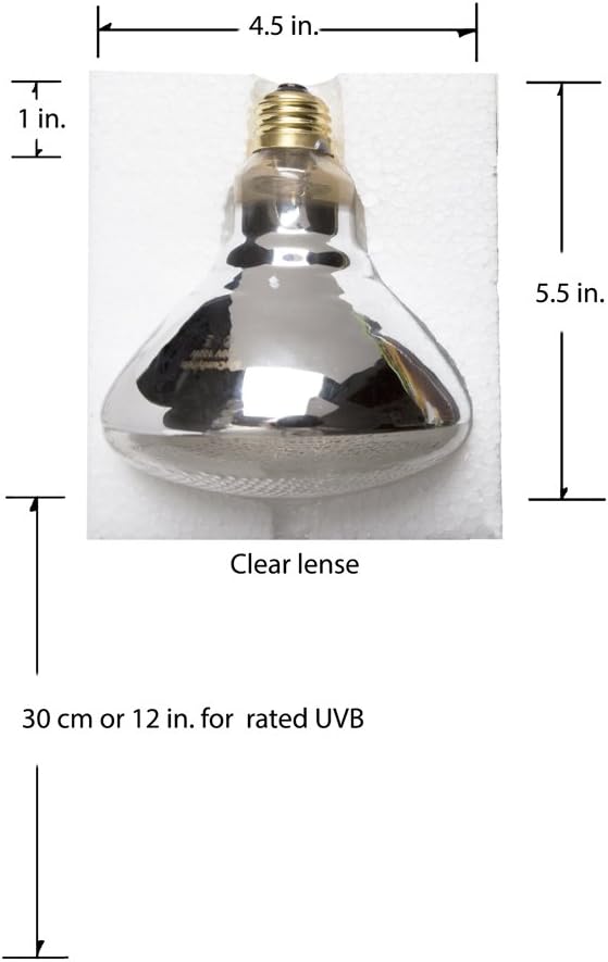 UVB Light and UVA 2-in-1 Reptile Bulb 100W for Bearded Dragons and All Reptiles (400 UVB)