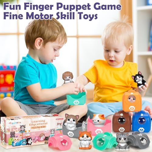 Learning Toys for Toddlers 1 2 3 Year Old Toddlers, 20Pcs Kitten Finger Puppets for Kids, Montessori Counting, Matching & Sorting Toy, Christmas Birthday Gifts for Baby Boys Girls Age 12-18 Months - Image 7