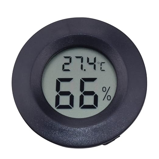 Garneck 4pc Digital Thermometer Hygrometer for Home Room Aquarium Reptile Temperature Sensor Portable Acrylic Humidity