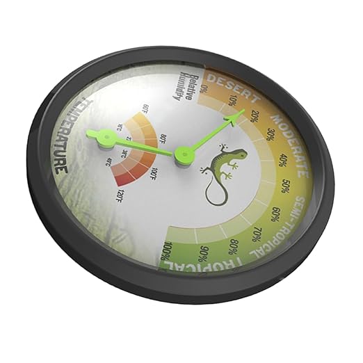 GALPADA High-Precision Reptile Thermometer Humidity Gauge Mechanical Temperature Measuring Device for Terrarium Home Easy to Use Clear Display Design