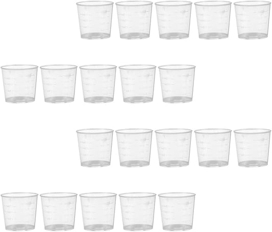 30pcs Reptile Food Measuring Cups Set 20ml Sturdy Plastic Gecko Water Feeding Dishes for Lizard Terrarium Pet Feeding Supplies