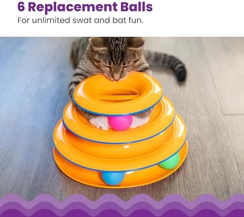 Catstages Replacement Balls for Cat Track Toys, Multicolored, 1.6", 6-Pack - Image 2