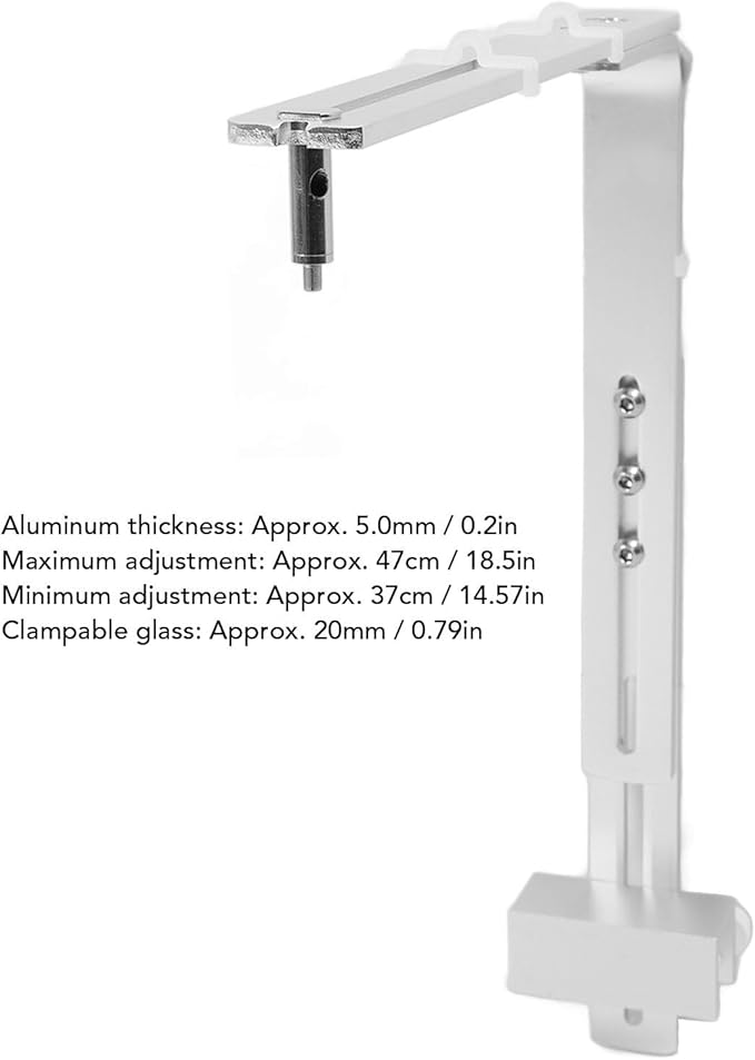 Asixxsix Fish Drop Light Mount, Adjustable Metal Light Holder, Lamp Holder Fishtank Light Stand Aquarium Light Riser Lamp Bracket for Reptile Glass Terrarium Full Spectrum Drop Light
