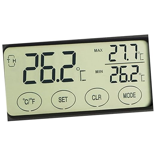 Toddmomy LCD Digital Hygrometer for Egg Hatching and Pet Monitoring Alarm Function Large LCD Display Abs Material Easy Fixing with Suction Cup for Incubators and Home Use