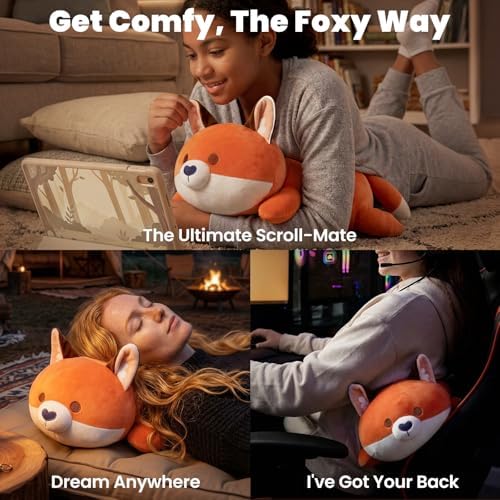 Mewaii Red Fox Plush Pillow Cute Plushies, Squishy & Huggable, 13 in - Image 4