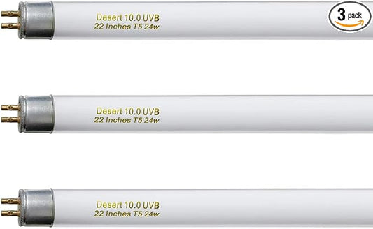 Celiwace T5 10.0 UVB Reptile Light Bulb 22 inch, Desert Reptile UVB Bulb 24W, for Lizards, Bearded Dragons, Chameleons