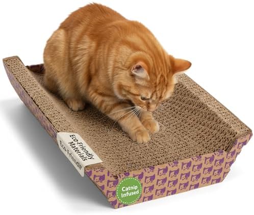 SmartyKat Super Scratcher Chaise Corrugated Cat Scratcher, Catnip Infusion Technology - Brown, One Size by SmartyKat