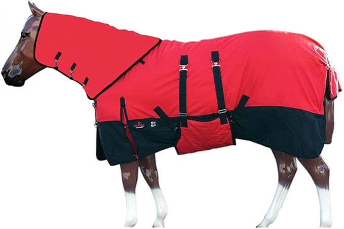 HILASON 1200D Waterproof Winter Horse Blanket Neck Cover Belly Wrap | Turnout Blankets for Horses
