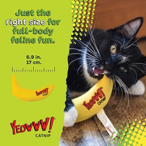 Yeowww! Catnip Chi-CAT-a Banana Toy for Cats - 7 Inches - Durable Cotton Twill - Made in the USA - Stuffed with Organically Grown Catnip (Pack of 3) - Image 6