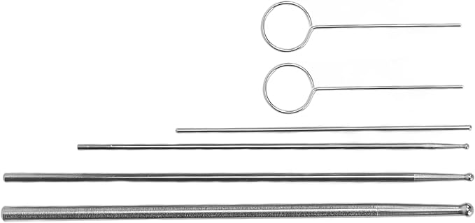 Snake Probe Kit, 6PCS Stainless Steel Snake Sexing Probe Round Head Anti Allergy Reptiles Probes with Storage Box for Different Size Snakes