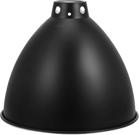 Hemoton Reptile Heat Lamp Reflector Dome, Iron Lampshade Cover 8.5-Inch Deep Reflective Bucket, Heat Retention for Reptile Enclosure Lighting Accessories