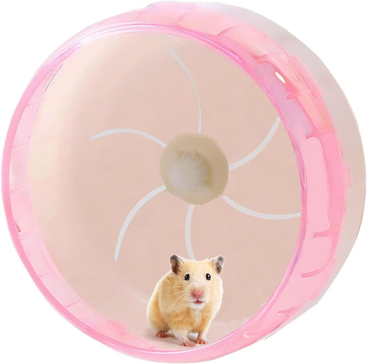 Super-Silent Hamster Exercise Wheel - Hamster Cages Toys Accessories 8.6 Inch Running Spinner Quite Runner for Small Animal Pet Gerbil Dwarf Syrian Hedgehog Rat Mouse Mice (Pink)