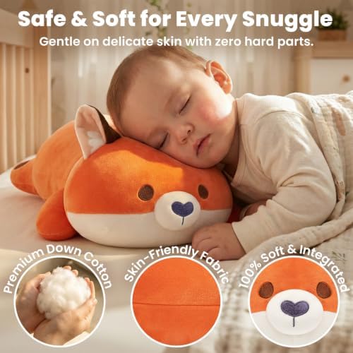 Mewaii Red Fox Plush Pillow Cute Plushies, Squishy & Huggable, 13 in - Image 6