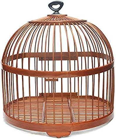 Bamboo Bird Cages Portable Travel Bird Carrier Outdoor Hanging Bird Cage Parrot Cockatiel Villa,