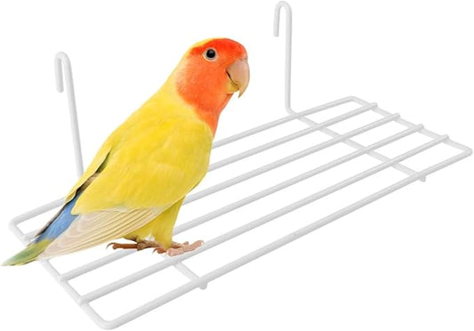 balacoo 3 pcs Frame Hanging Shelf Bird Cage Accessories Wall Decoration Parrot Perching Cockatiel Toys