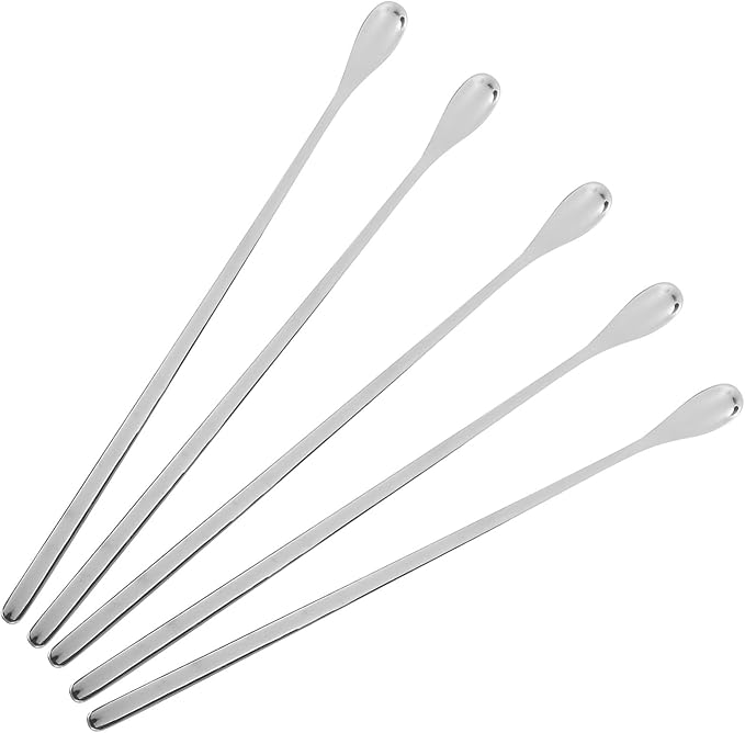 5pcs Reptile Food Spoon for Lizards Small Pet Feeding Tool Long Handle