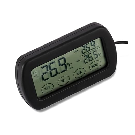 VICASKY Reptile Tank Thermometer Digital Humidity Monitor Freezer Alarm Egg Incubation Safe