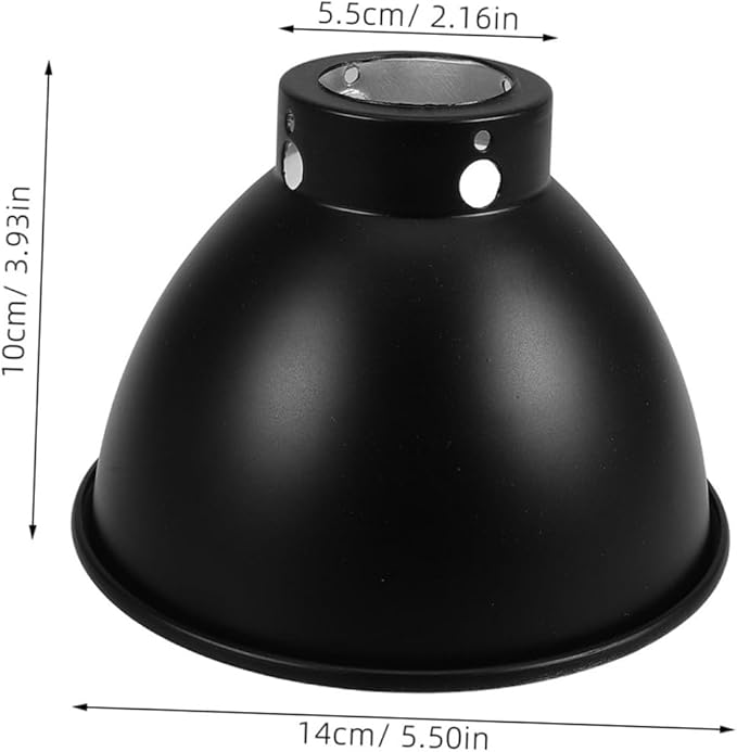 Yardwe Reptile Dome Lamp Shade Metal Reflective Cover for Basking Lamps Durable Heat Reflector for Terrarium Optimal Heat Distribution User Friendly Installation