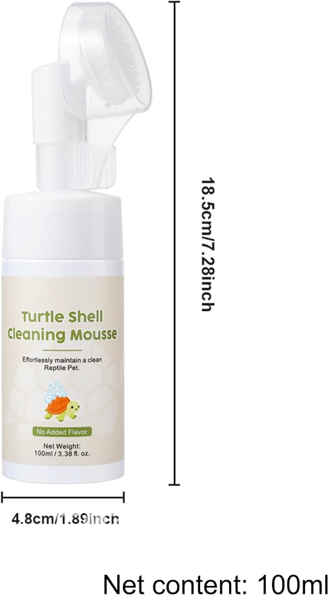 Reptile Cleaner Liquid - 100ml Gentle Moisturizing Foaming Cleanser for Hygiene | Soft Foam with Easy Application, Practical Care Accessory for Turtle, Aquarium and Living Room
