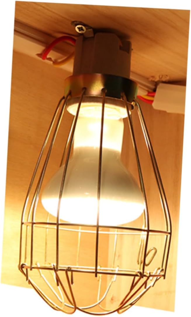 Happyyami Reptile Lampshade Cover Heating Bulb Protection Mesh Guard Lizard Tank Accessory