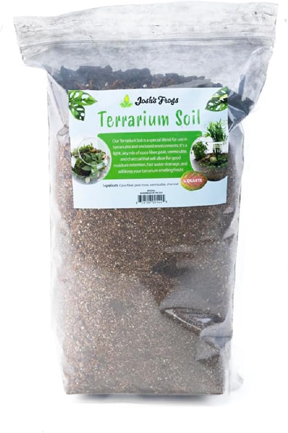 Josh's Frogs Sprig & Stone Terrarium Soil for Open and Closed Terrariums (4 Quart)