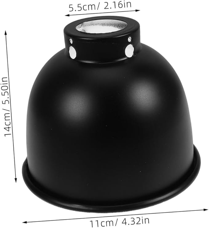 TOYANDONA Reptile Light Shade: 5.5 Inch Heat Lamp Cap - Metal Reflective Cover for Terrariums - for Habitat Lighting