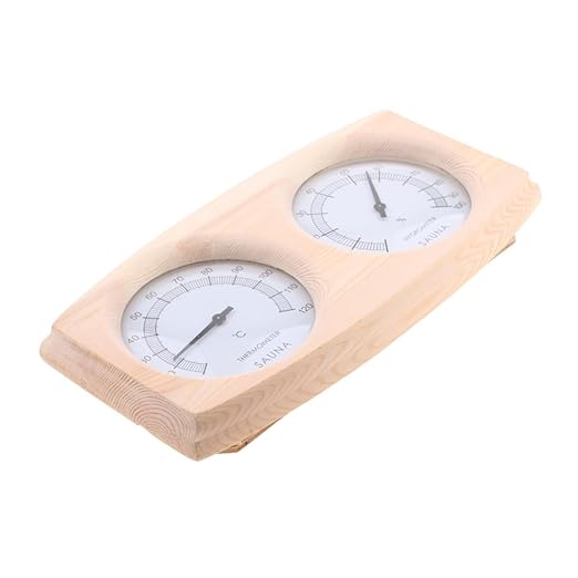 VICASKY Wooden Humidity Temperature Hygrometer Pointer Thermometer Digital Sauna Thermometer for Sauna Home Use