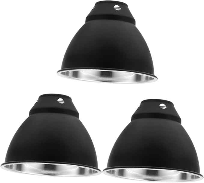 Cabilock 3pcs Reptile Heat Lamp Shade Reflector for Terrariums Design for Lizards Snakes Turtles Maximizes Light and Heat Efficiency and Use