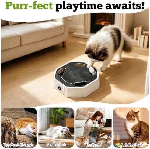 Automatic Cat Toy, Rechargeable Interactive Cat Toy with 4 Modes & Sounds - Image 2