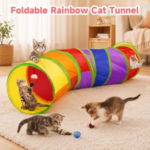 AILUKI 33PCS Cat Toys Variety Pack for Indoor Cats, Kitten Toys Cat Tunnel - Image 3