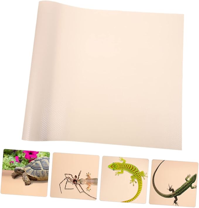 MERRYHAPY Eva Reptile Carpet Mat Non-Slip Terrarium Bedding for Tortoises Lizards and Snakes Soft Eva Material Easy Clean Substrate Lotus Pink