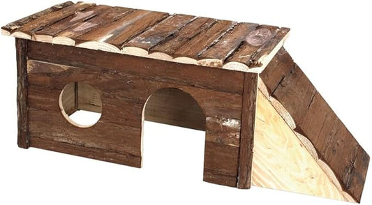 Karlie Wonderland Nature Wood House with Ladder for Rabbit, Large