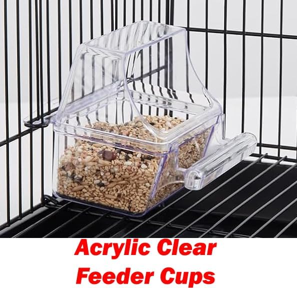 Large Canary Parakeet Cockatiel Lovebird Finch Roof Top Bird Cage with Stand -18"x14"x60" (Black)