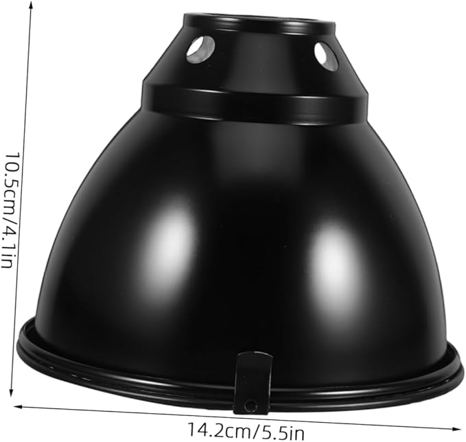 VOSAREA 1set Reptile Heat Lamp Dome Cover Aluminum Insulated Shade for Snakes Lizards and Turtles Cup Protective Mesh for Breeding Boxes and Terrariums