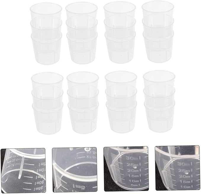 Sosoport 100pcs Multi-functional Reptile Feeding Cups Creative Measuring Dishes for Geckos Lizards and Pets Safe for Food and Water Easy to Clean