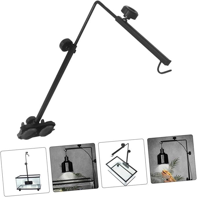 Reptile Heat Lamp Fixture Bracket Fish Tank Light Stand for Turtle Basking Sturdy Construction Aesthetic Versatility Reptile Accessories for Enhancing Pet Habitat